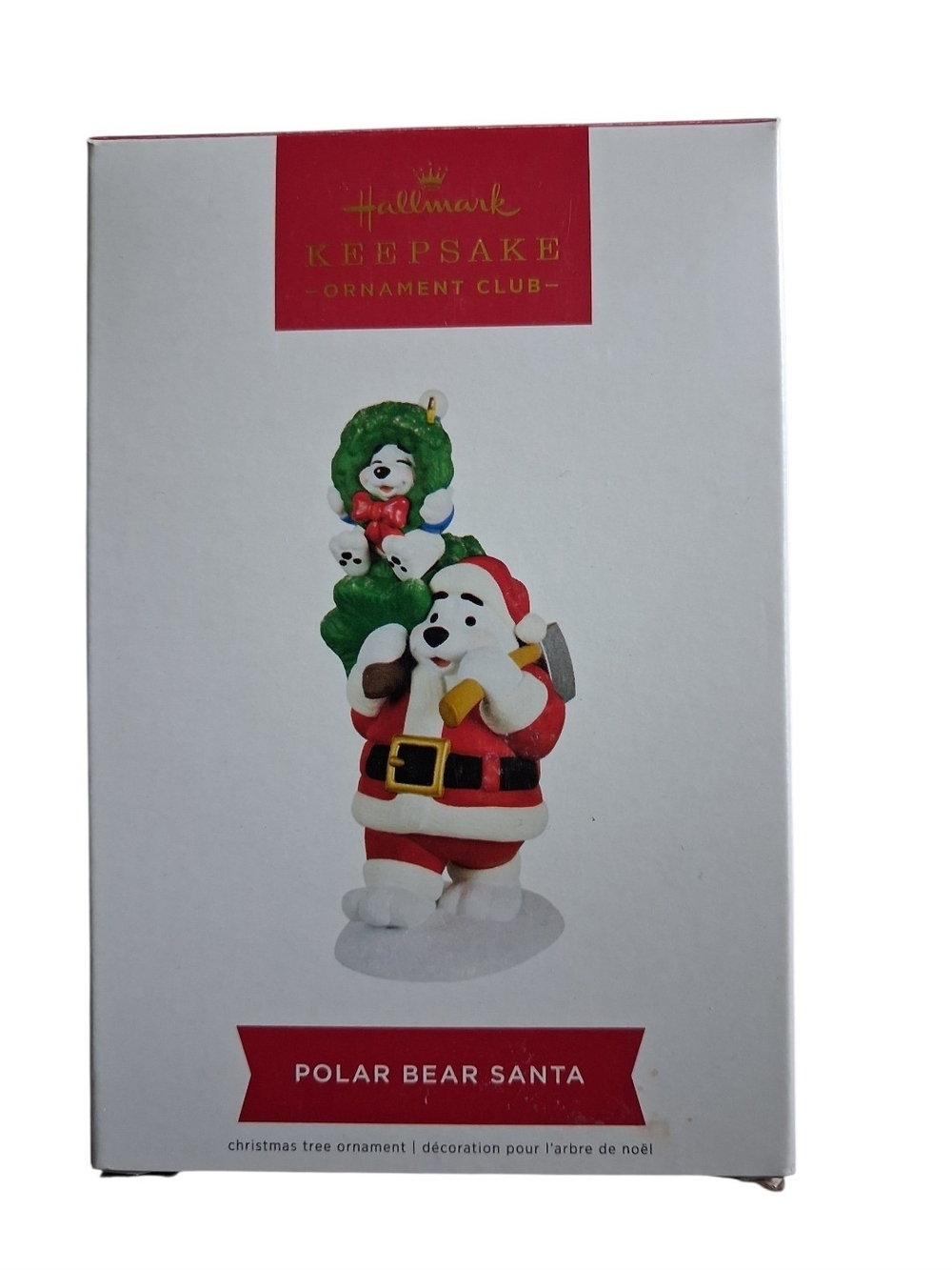 Hallmark Polar Bear Santa Ornament
